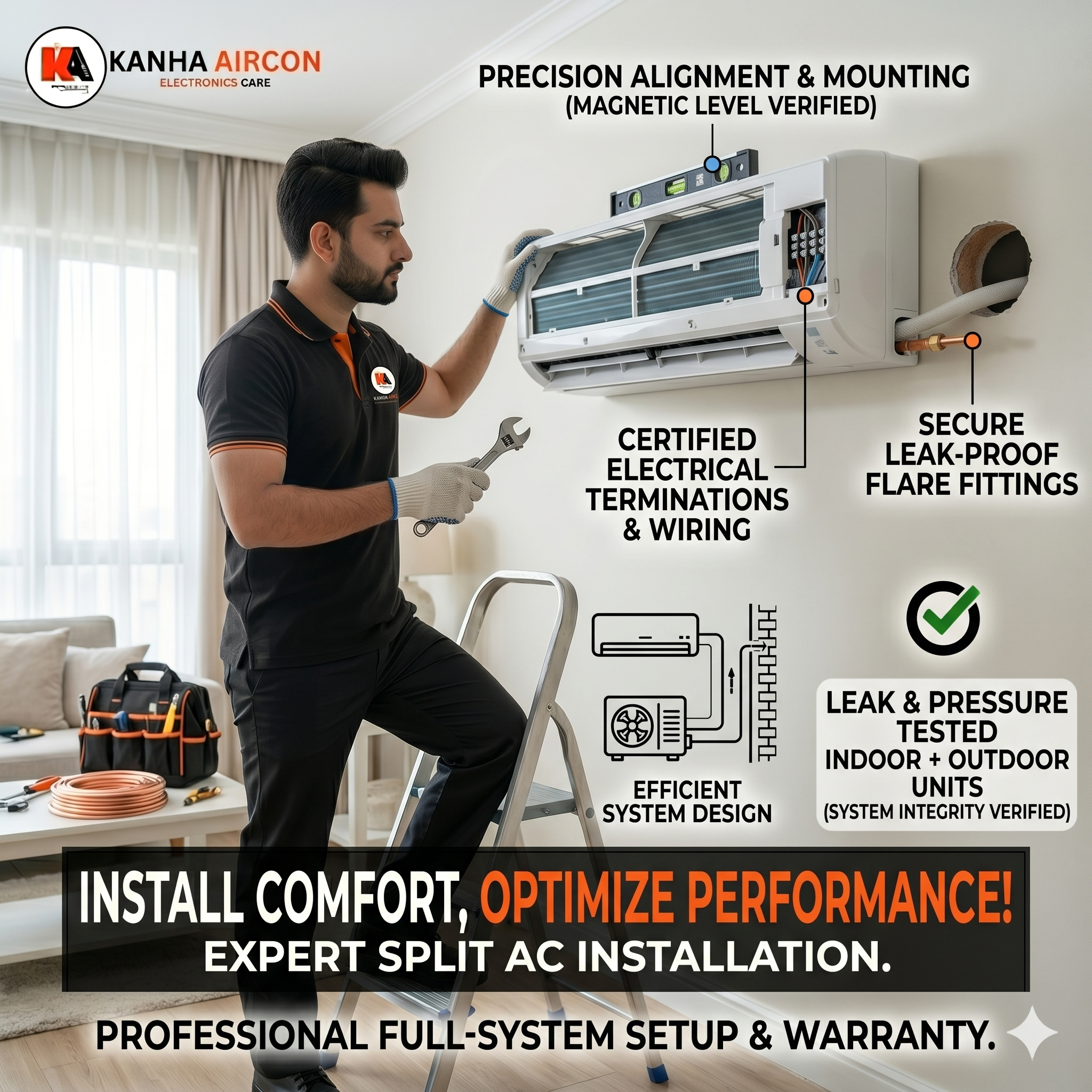 Split AC installation