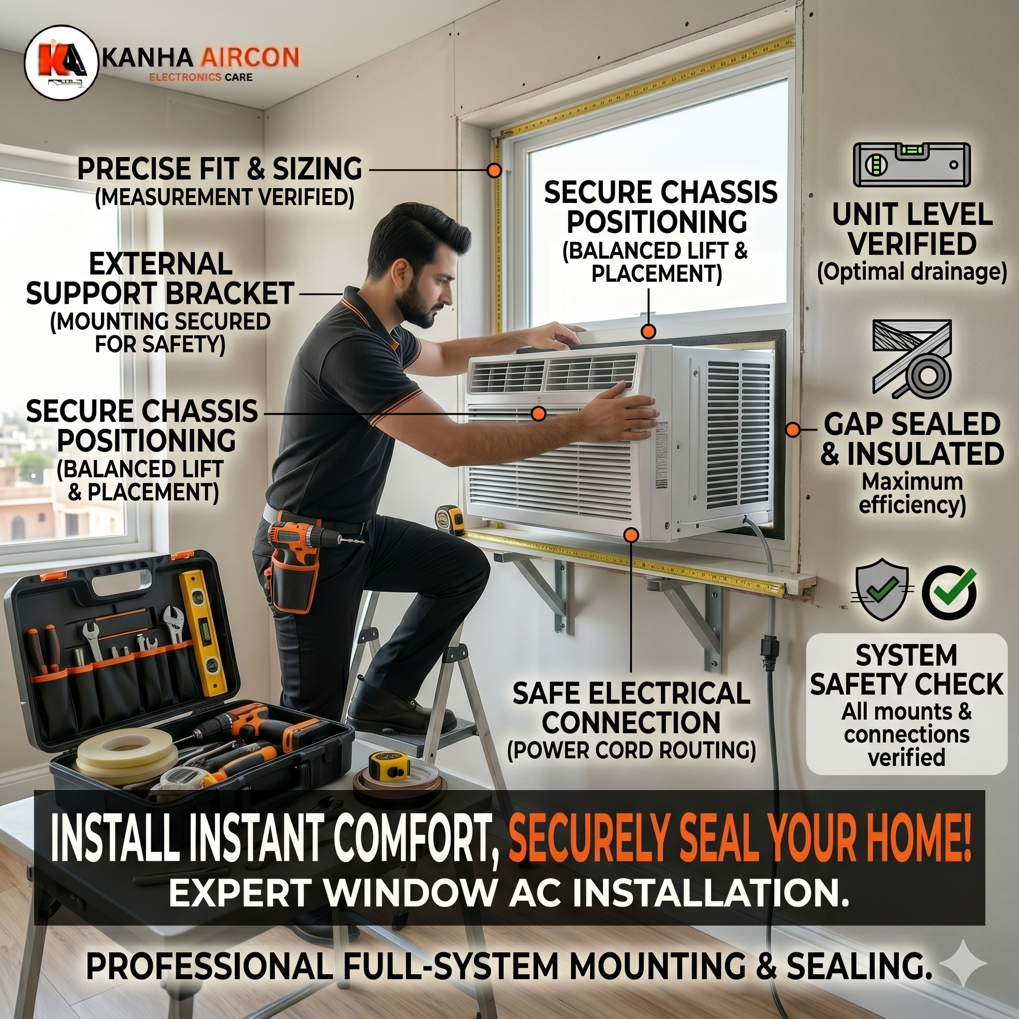 Window AC installation