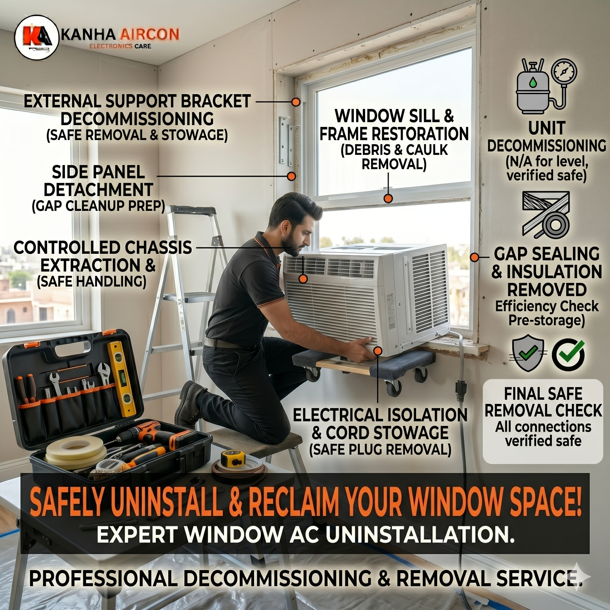 Window AC uninstallation